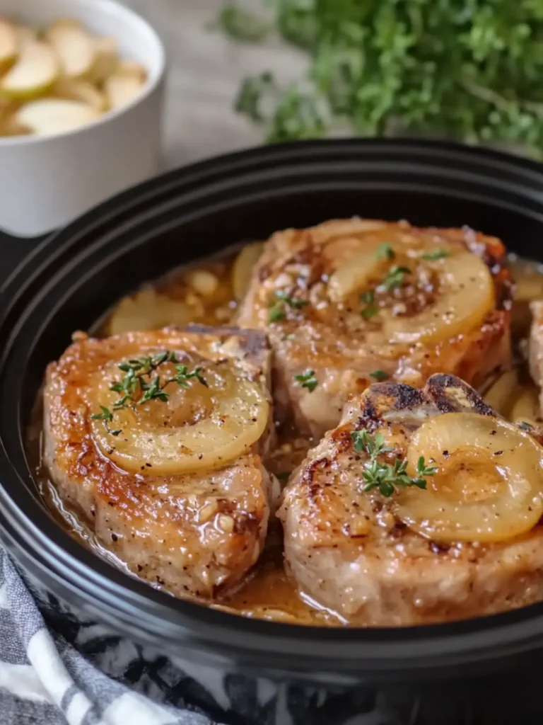 Slow Cooker Apple Onion Pork Chops That Steal the Show 3 Slow Cooker Apple Onion Pork Chops