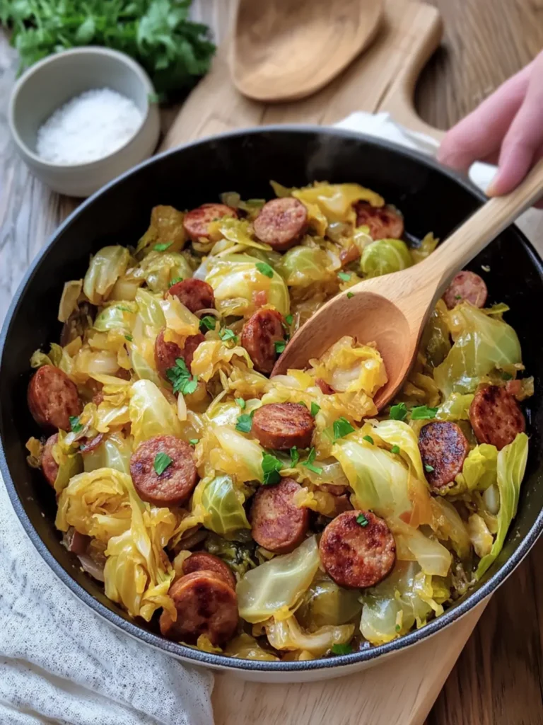 Cabbage and Smoked Sausage Skillet