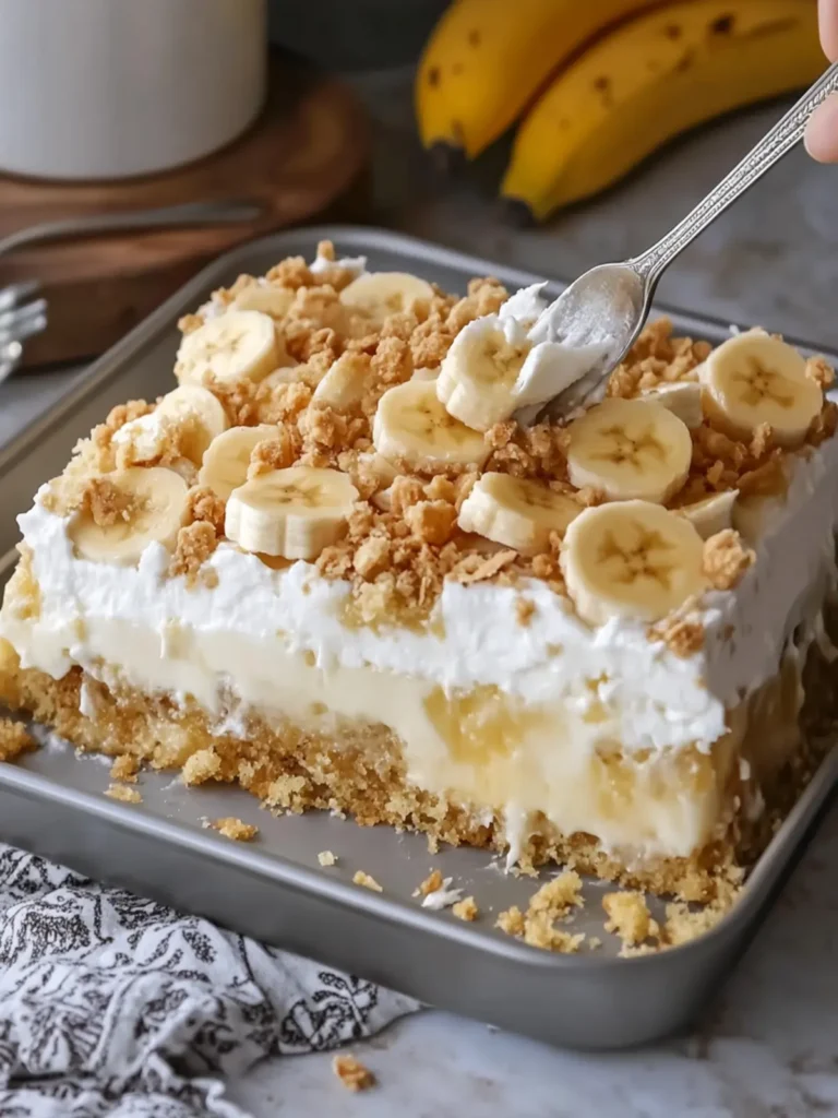 Decadent Banana Cream Pie Poke Cake to Wow Your Guests 3 Banana Cream Pie Poke Cake