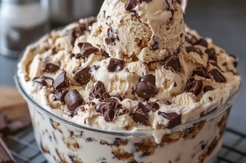 Chocolate Peanut Butter Cookie Dough Ice Cream