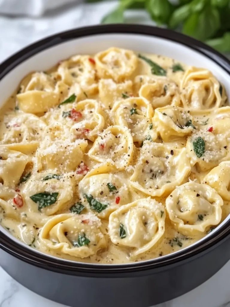 Crockpot Creamy Tortellini Pasta That Melts in Your Mouth 3 Crockpot Creamy Tortellini Pasta