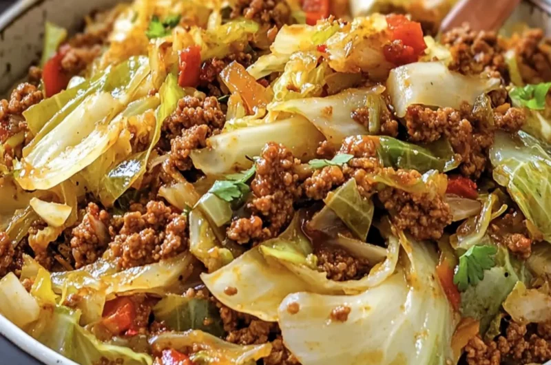 Filthy Cabbage with Cajun Ground Beef