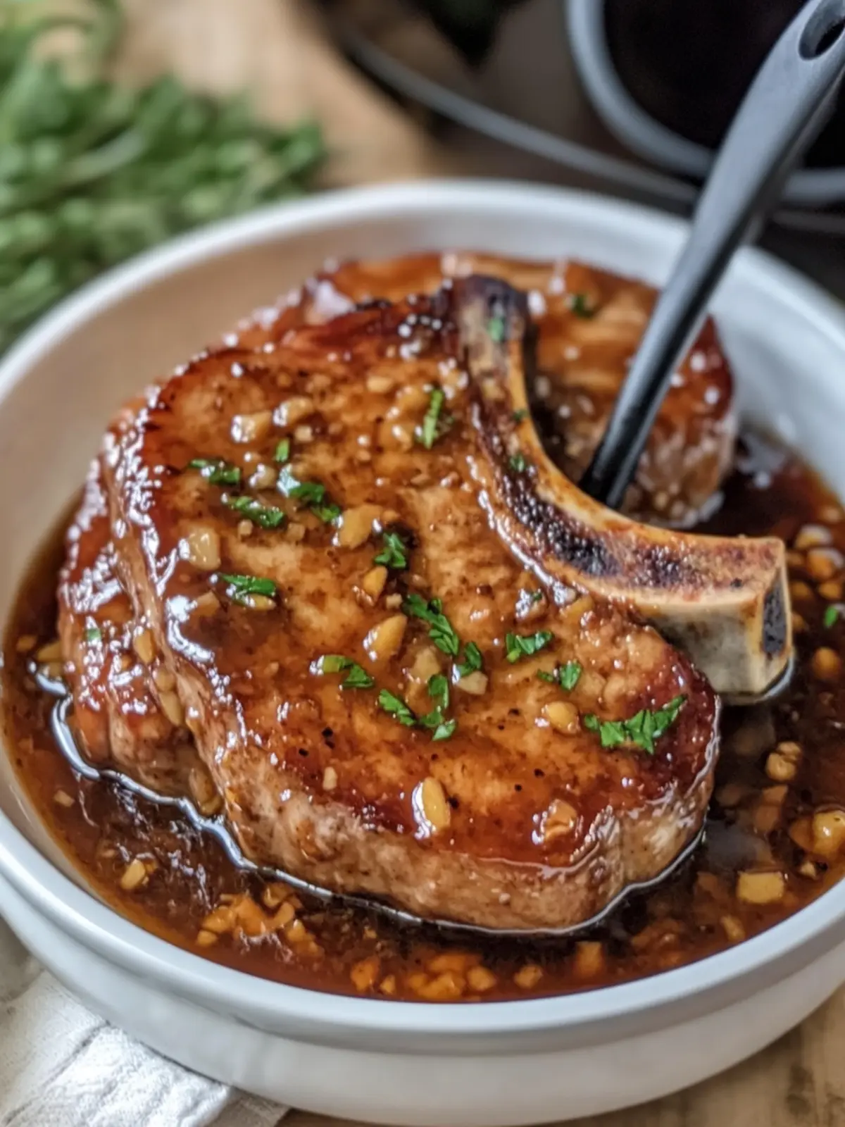 Irresistibly Tender Slow Cooker Honey Garlic Glazed Pork Chops 5 Slow Cooker Honey Garlic Glazed Pork Chops