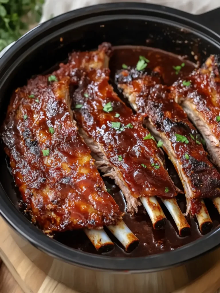 Melt-in-Your-Mouth Crock Pot BBQ Ribs for Family Feasts 3 Crock Pot BBQ Ribs