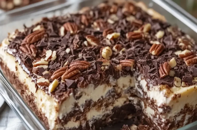 GERMAN CHOCOLATE PECAN CREAM CHEESE DUMP CAKE