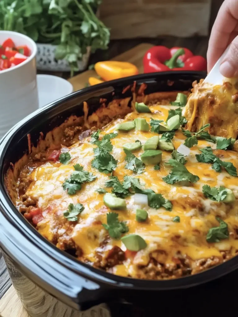 Crockpot Beef Enchilada Casserole Your New Family Favorite 3 Crockpot Beef Enchilada Casserole