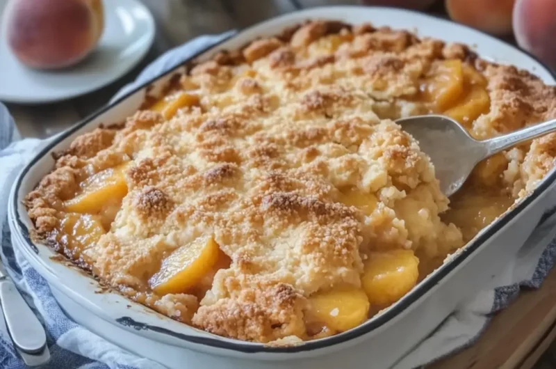 Delicious Peach Cobbler Dump Cake