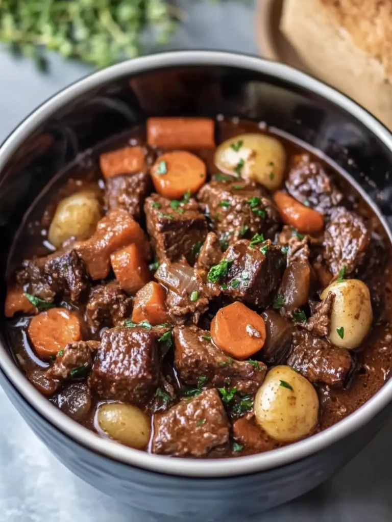 Melt-in-Your-Mouth Slow Cooker Beef Bourguignon Stew 2 Slow Cooker Beef Bourguignon / Beef Stew