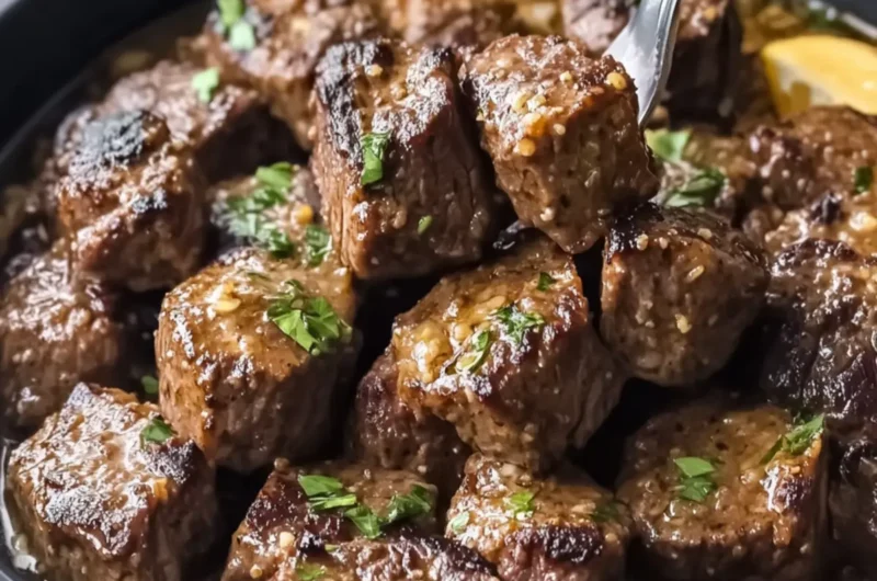 Slow Cooker Garlic Butter Steak Bites