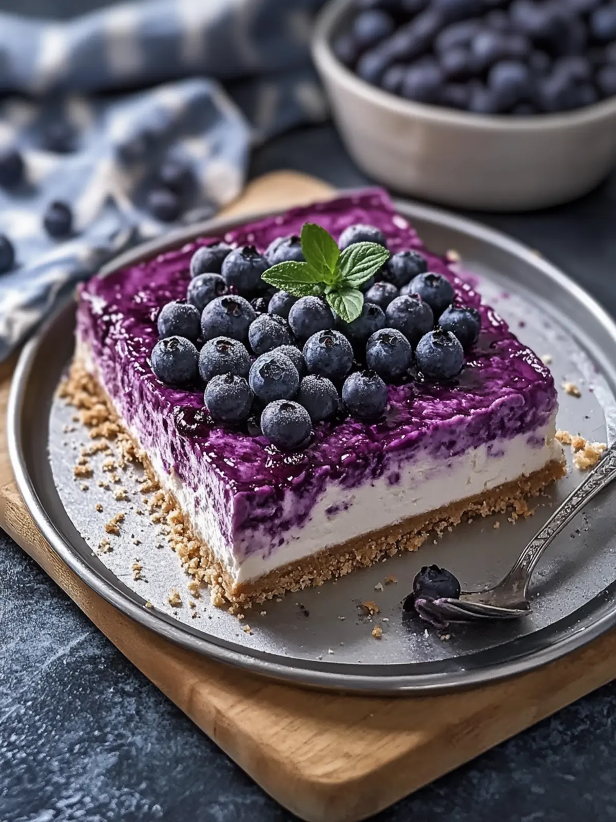 No-Bake Blueberry Cheesecake (No Gelatin)