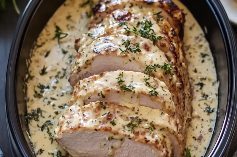Slow Cooker Creamy Butter Ranch Pork Loin