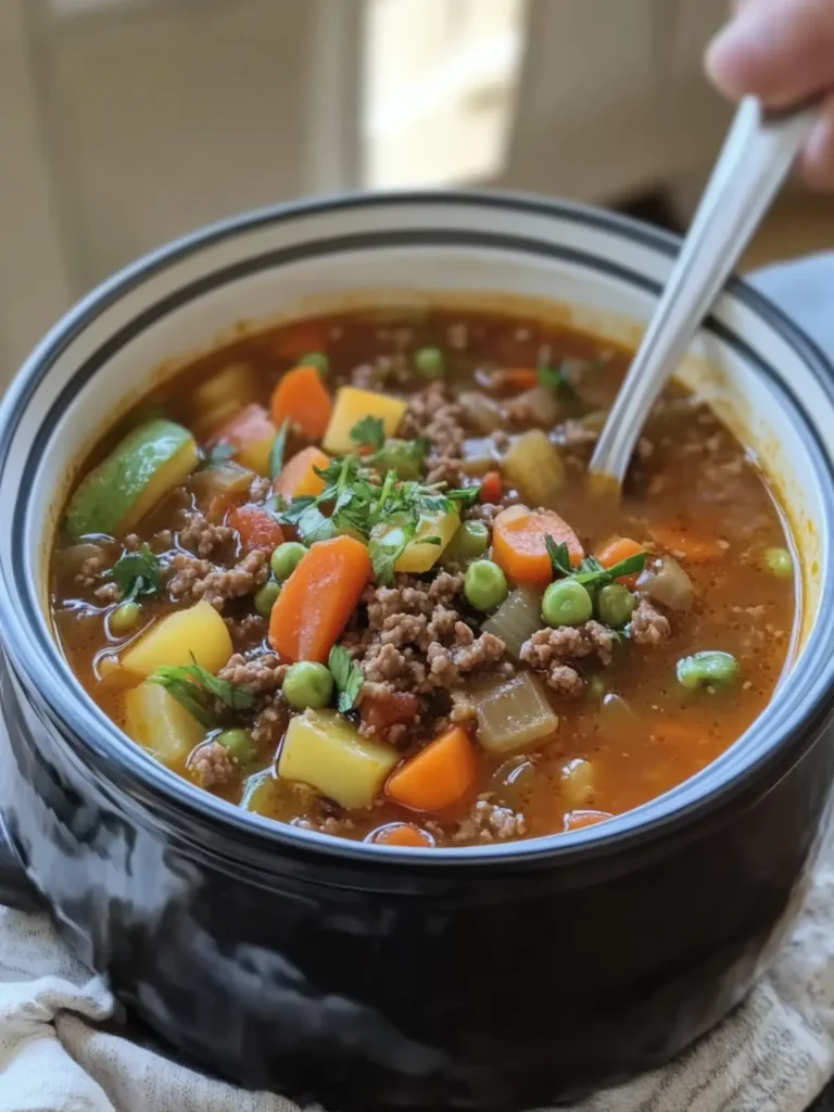 Comforting Hearty Ground Beef and Vegetable Soup for All 4 Hearty Ground Beef and Vegetable Soup