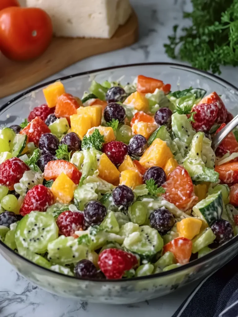 Vibrant Fruits & Vegetable Salad to Brighten Your Day 3 Fruits & Vegetable Salad