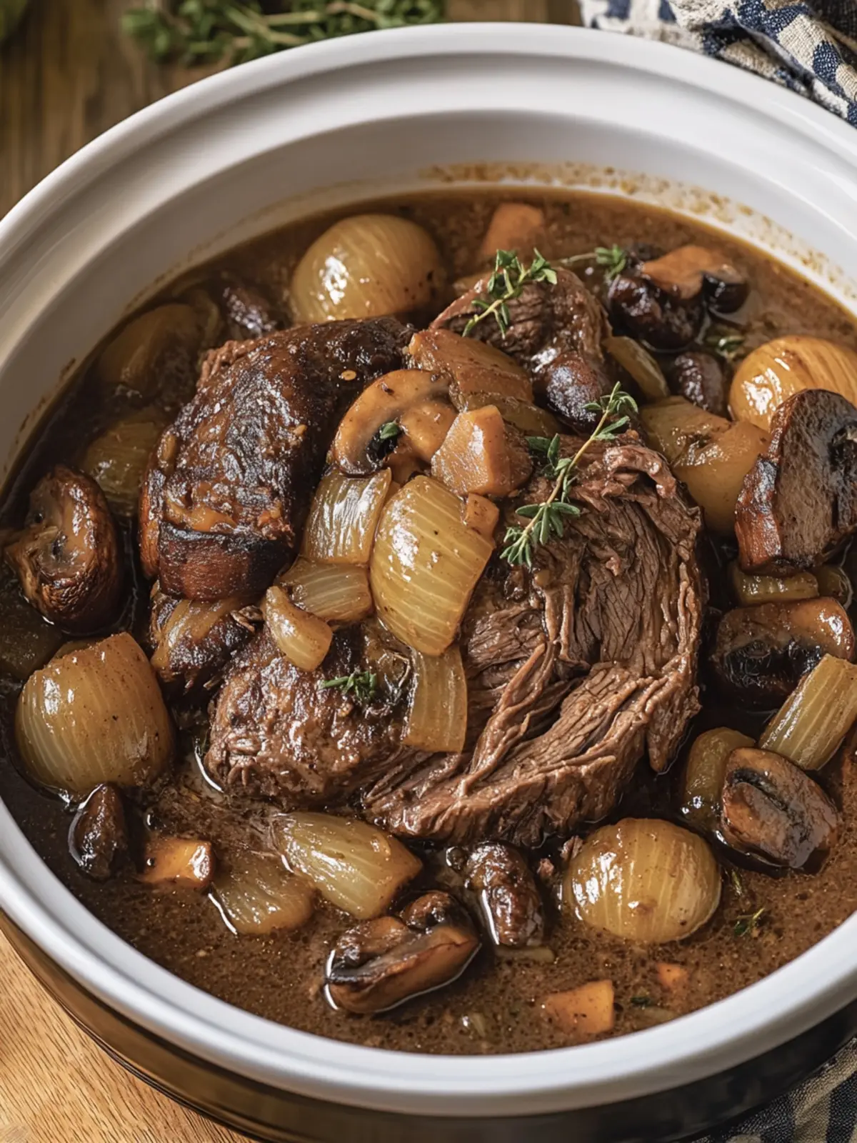Ultimate Slow Cooker Onion & Mushroom Pot Roast Bliss 5 The Ultimate Slow Cooker Onion & Mushroom Pot Roast