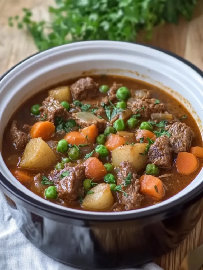 Crock Pot Beef Stew – Dump and Go, Thick and Cozy