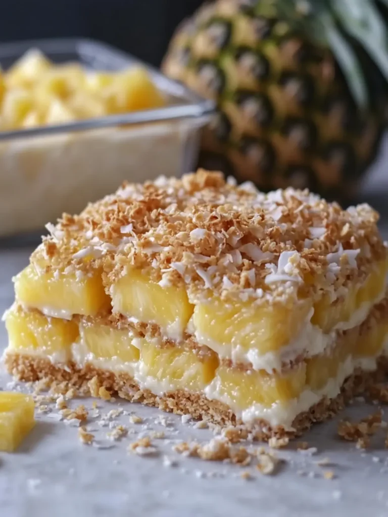 Pineapple Coconut Crunch Bars
