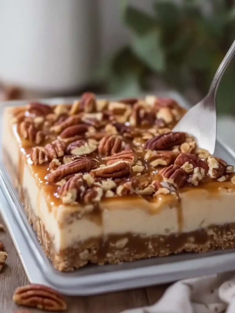 Decadent Salted Caramel Pecan Cheesecake Bars You'll Love 4 Salted Caramel Pecan Cheesecake Bars