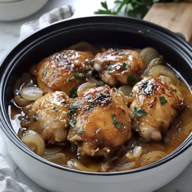 Slow Cooker Sticky Caramelized Onion Chicken Thighs Bliss 15 Slow Cooker Sticky Caramelized Onion Chicken Thighs