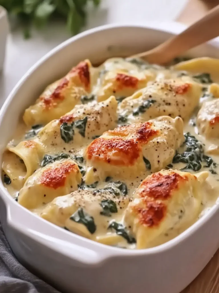 Crockpot Creamy Tuscan Chicken Tortellini