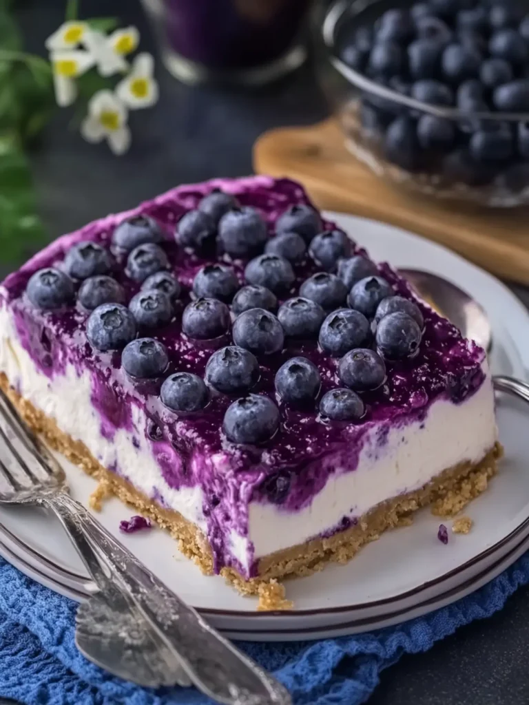 Delicious No-Bake Blueberry Cheesecake You Can't Resist 2 No-Bake Blueberry Cheesecake