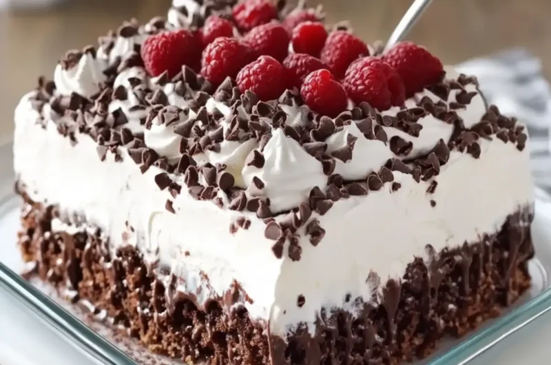 3-Ingredient Triple Chocolate Cool Whip Poke Cake
