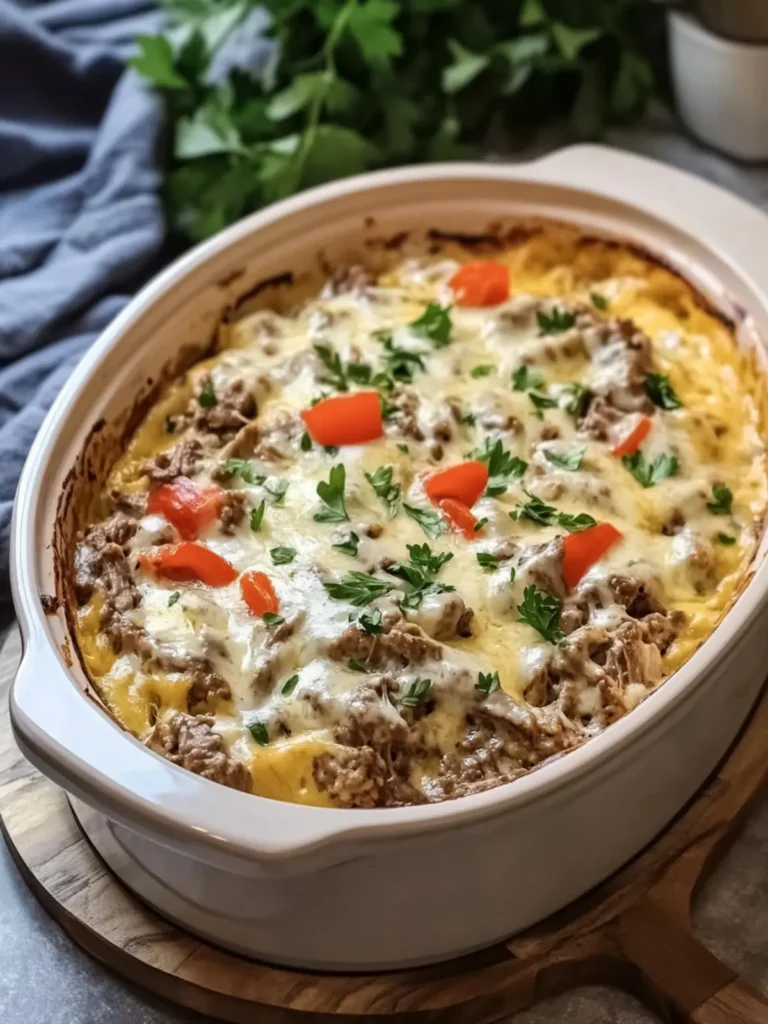 Crockpot Philly Cheesesteak Casserole: Comfort Food Magic 3 Crockpot Philly Cheesesteak Casserole