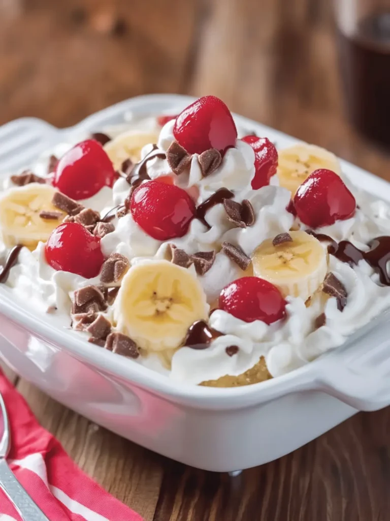 Sugar-Free No-Bake Banana Split Dessert
