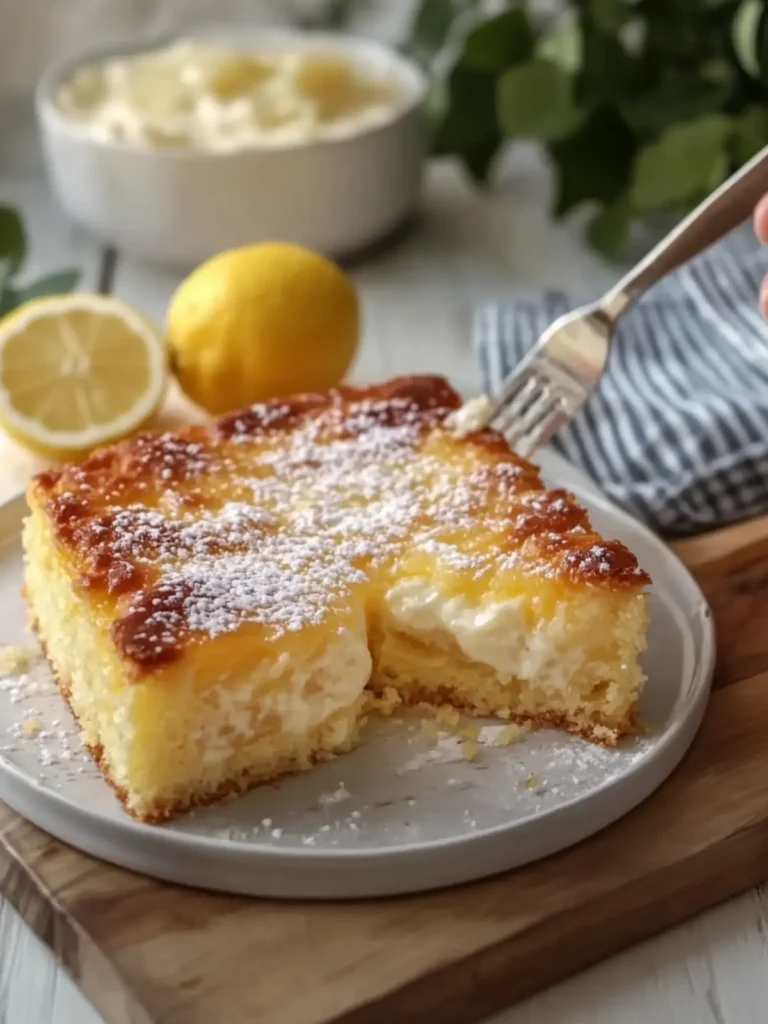 Indulge in Bliss with This Zesty Lemon Custard Cake Recipe 4 Lemon Custard Cake