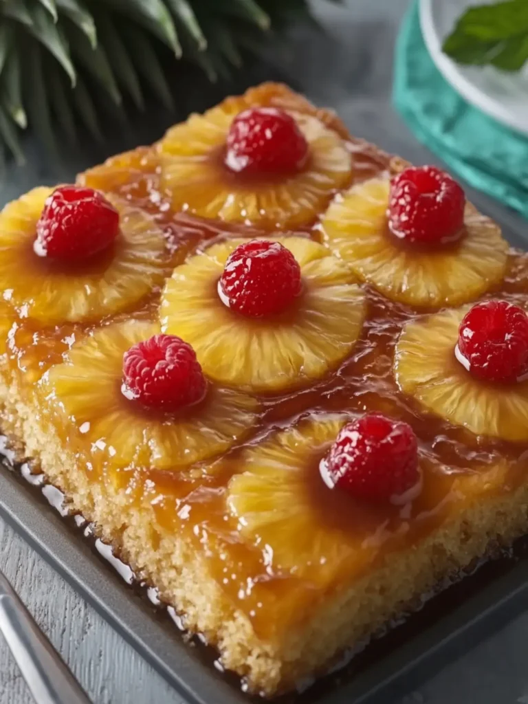 Pineapple Upside-Down Cake (Rectangle)