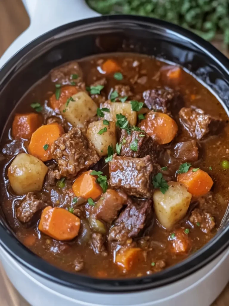 Crock Pot Beef Stew — Dump and Go for Comfort in Every Bite 2 Crock Pot Beef Stew — Dump and Go, Thick and Cozy