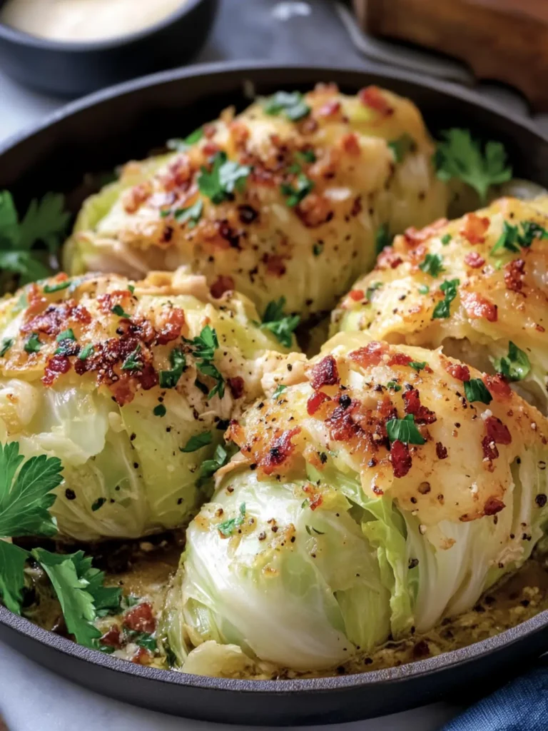 Crispy Turkey Bacon & Mozzarella Cabbage Rolls