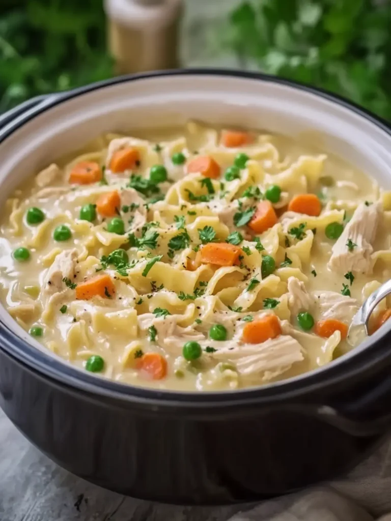 Amish Chicken Pot Pie Noodles Slow Cooker: Cozy Delight 2 Amish Chicken Pot Pie Noodles Slow Cooker