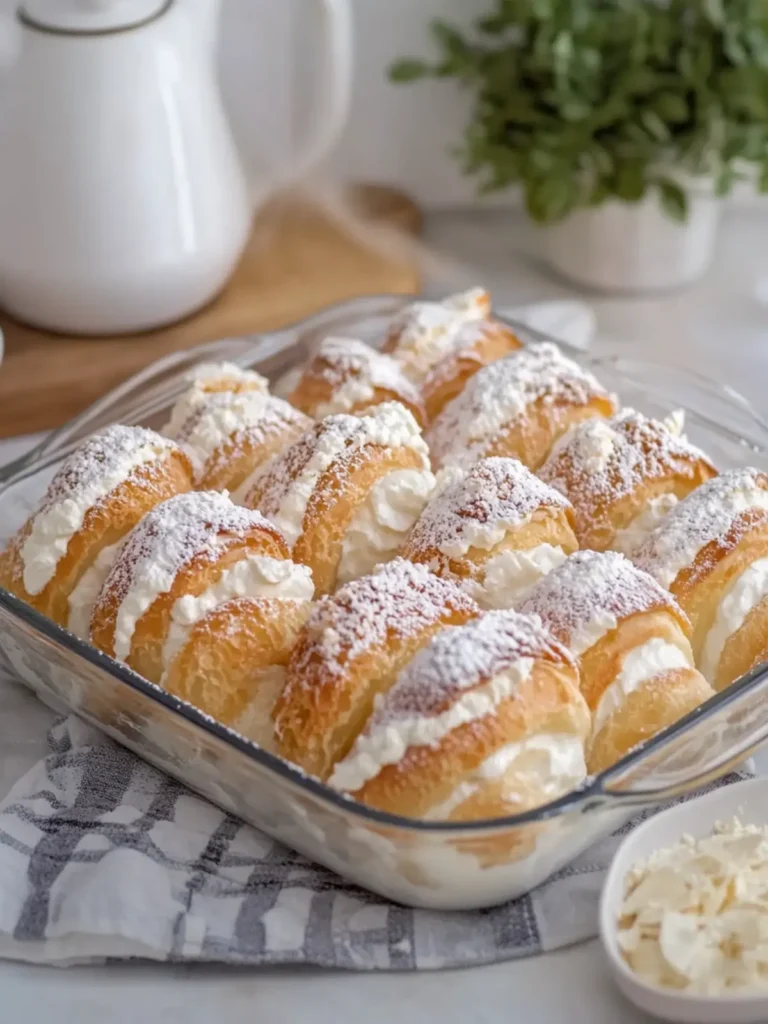 Italian Cream Horns in Casserole