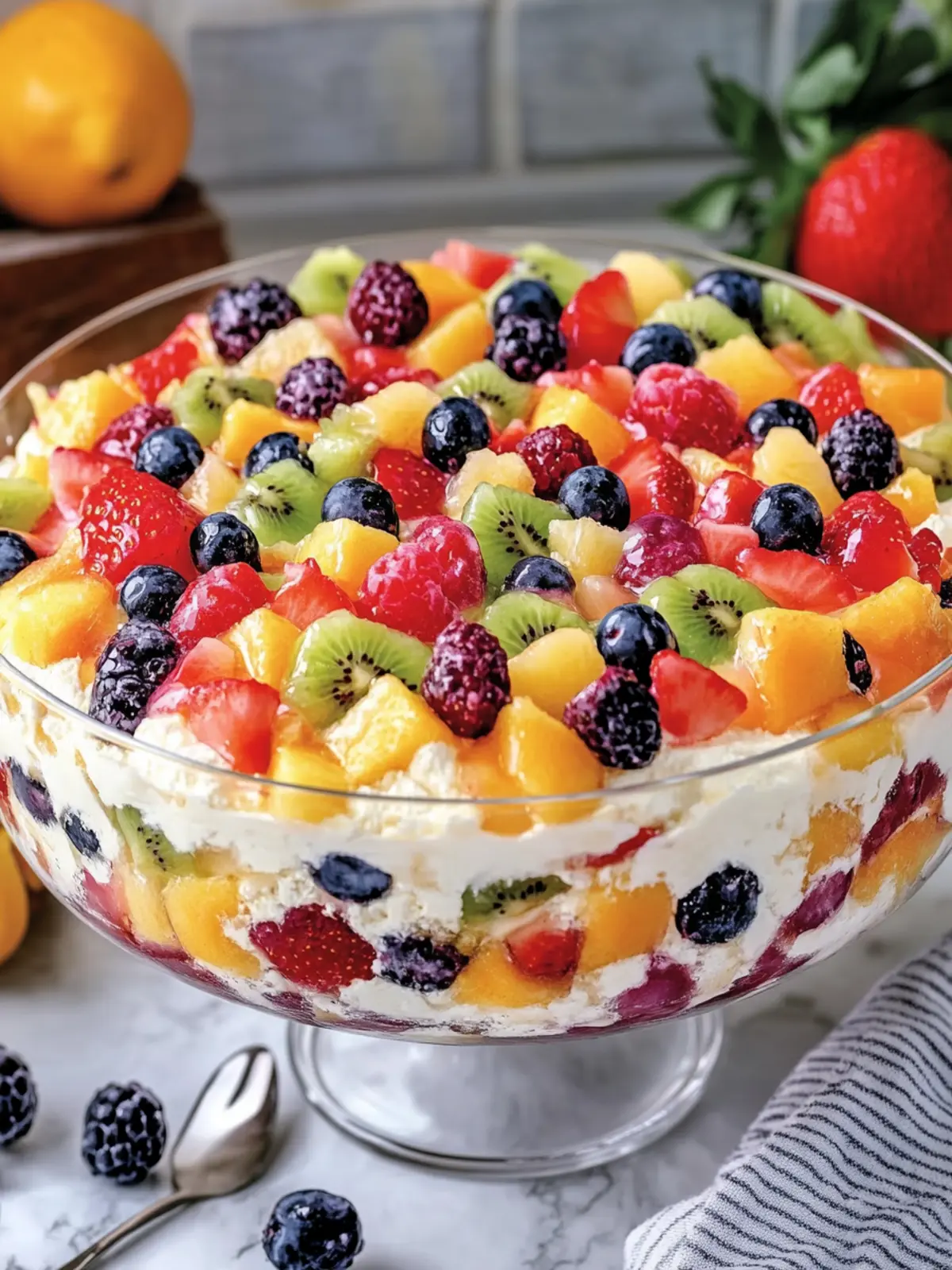 Rainbow Fruit Cheesecake Salad: A Colorful Delight Awaits! 5 Rainbow Fruit Cheesecake Salad