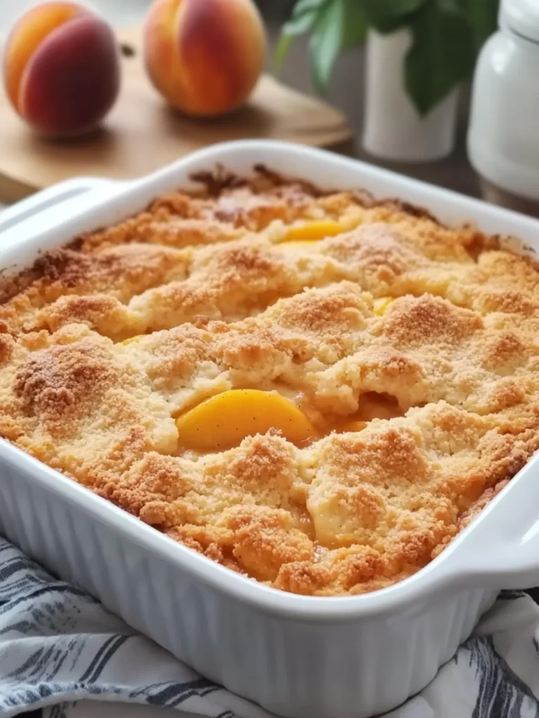 Easy Peach Cobbler with Cake Mix for a Cozy Night In 2 Peach Cobbler with Cake Mix