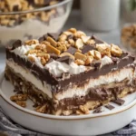 No-Bake Chocolate Peanut Butter Lasagna