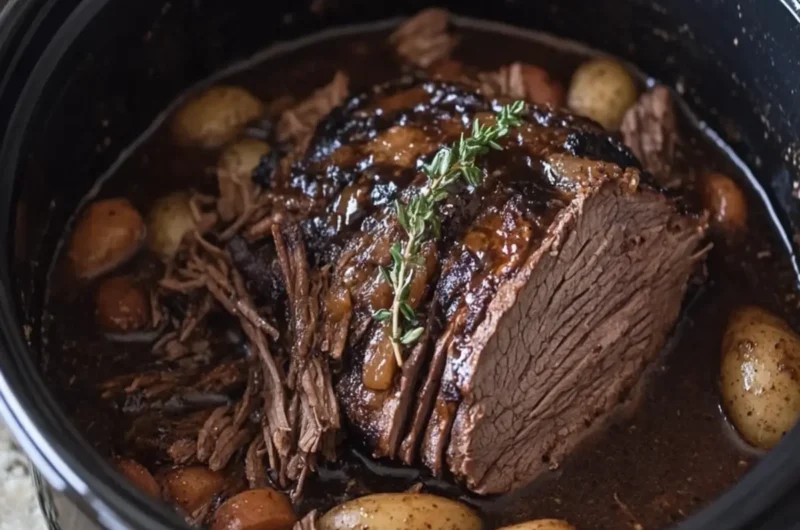 Slow Cooker Balsamic Glazed Pot Roast