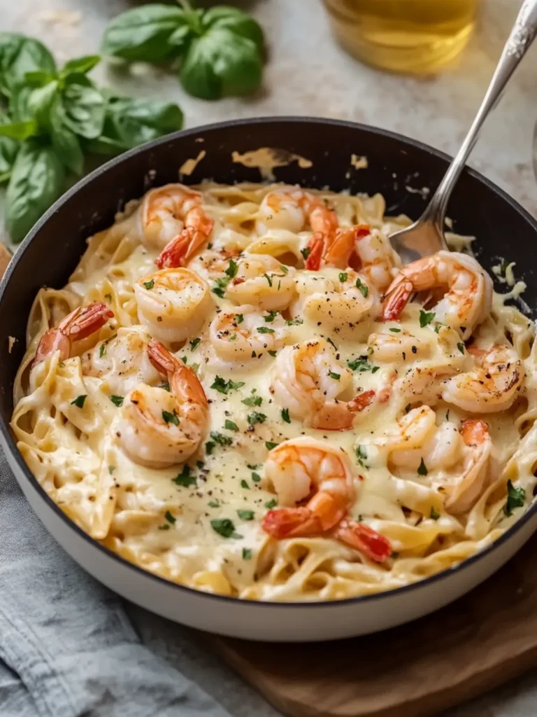 Indulge in Creamy Shrimp Pasta with Cheese and HerbsTonight 2 Creamy Shrimp Pasta with Cheese and Herbs
