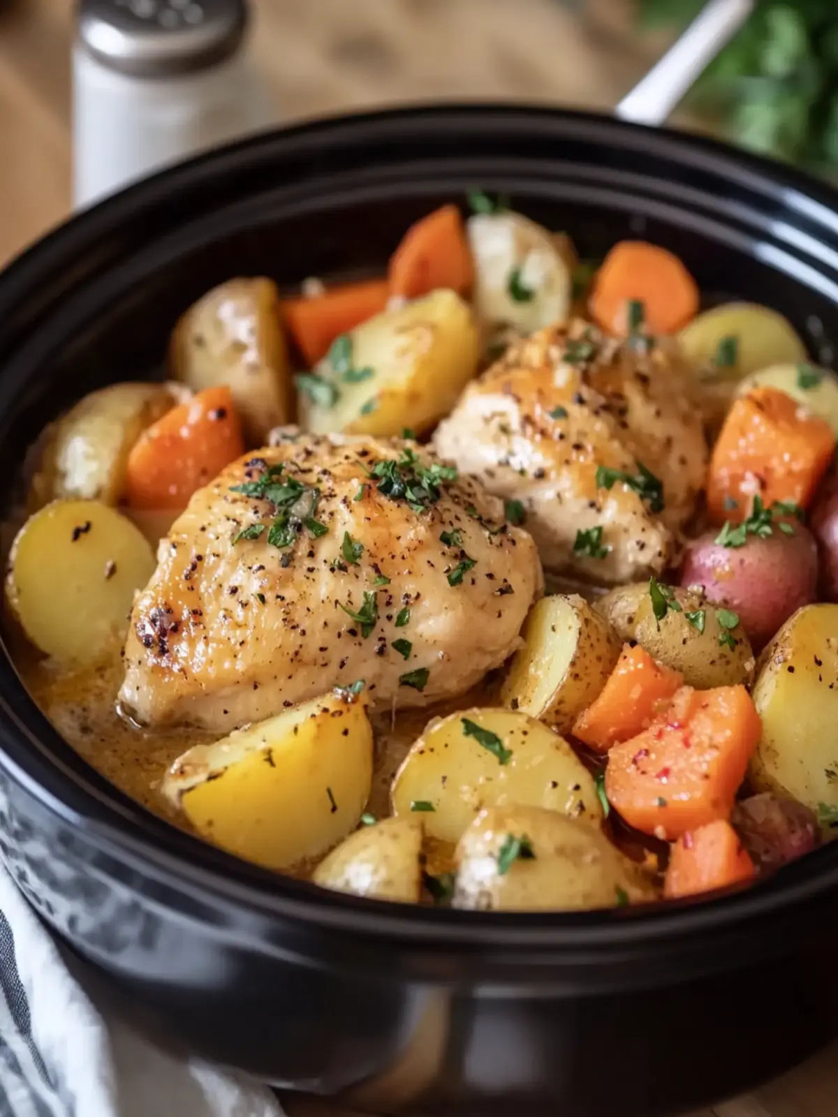 Melt in Your Mouth Crockpot Garlic Butter Chicken, Potatoes & Carrots 5 Crockpot Garlic Butter Chicken, Potatoes and Carrots