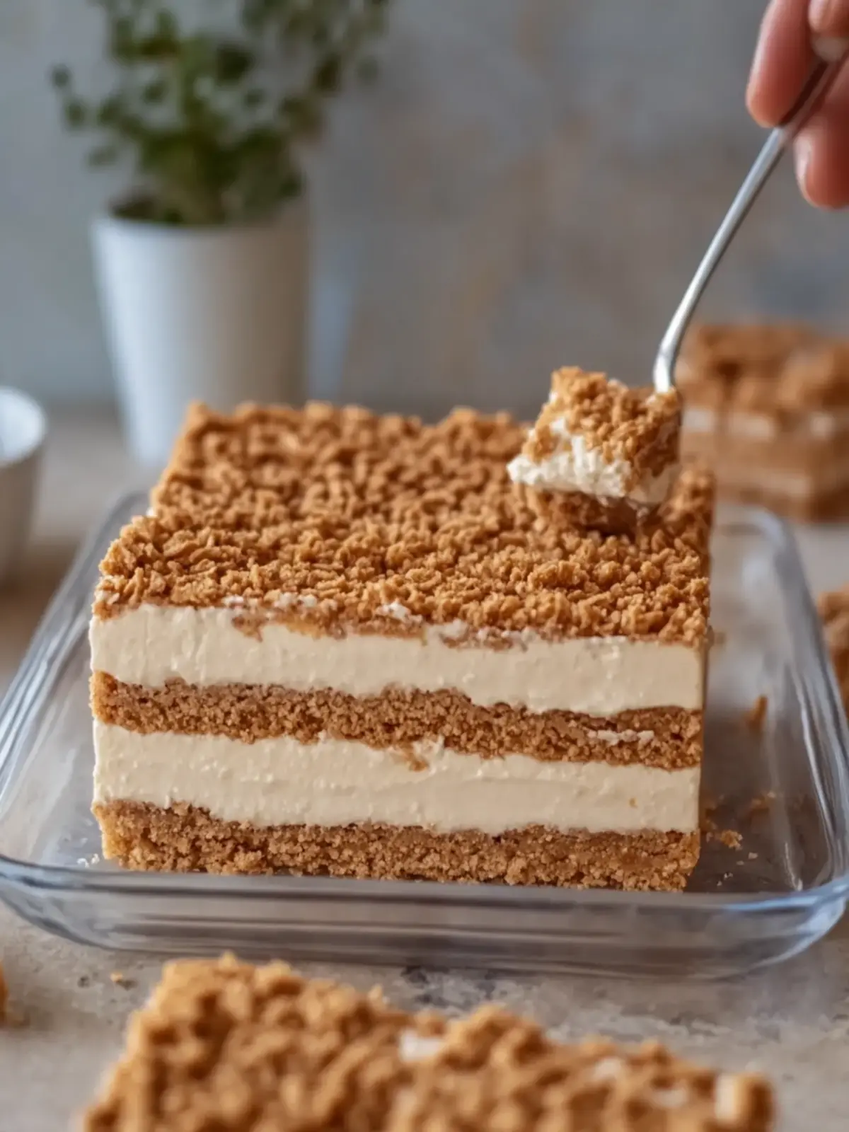 No-Bake Lotus Biscoff Cheesecake Bars