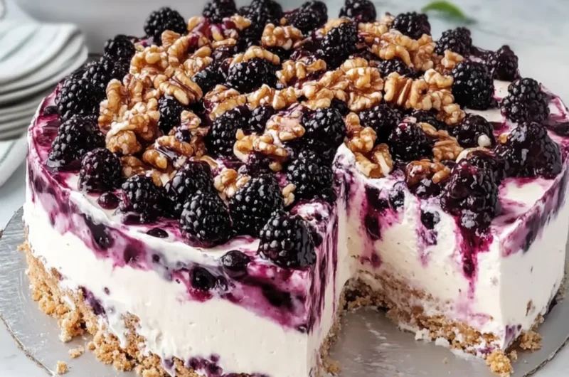 Blackberry Praline Cream Cheese Cake