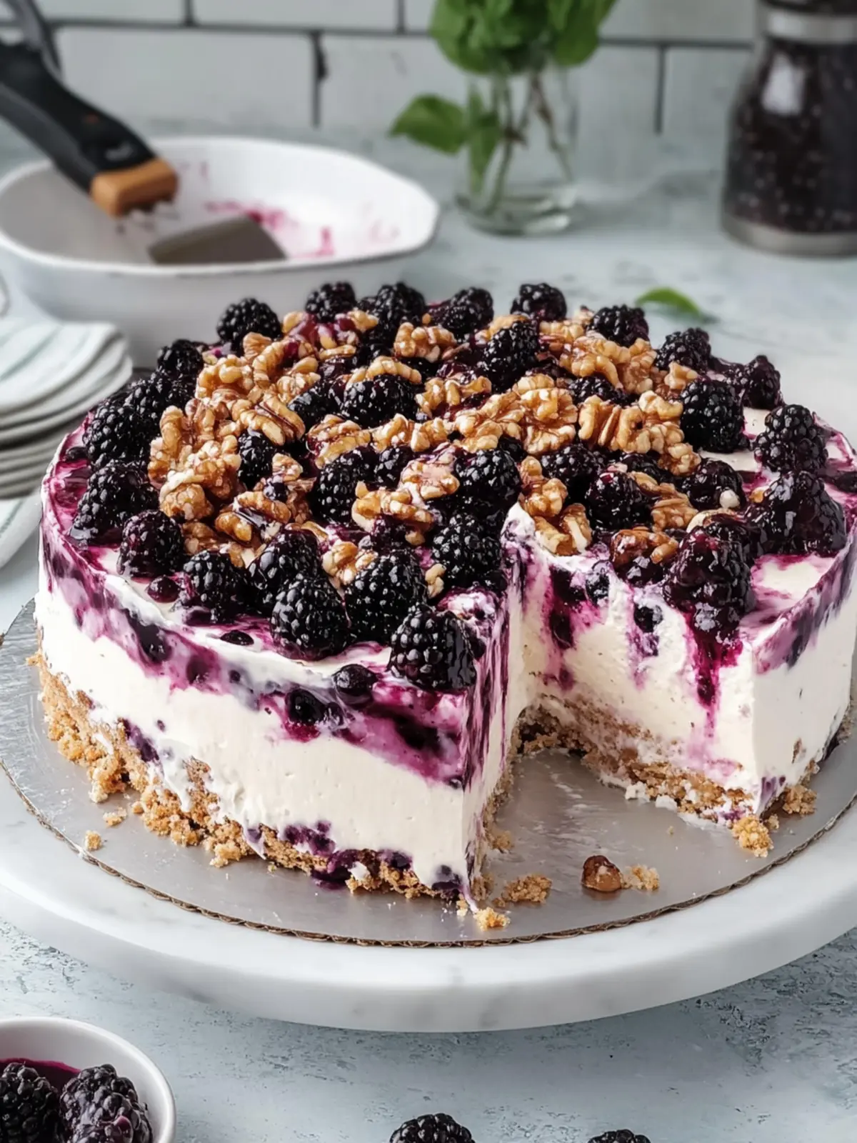 Delicious Blackberry Praline Cream Cheese Cake to Savor 5 Blackberry Praline Cream Cheese Cake