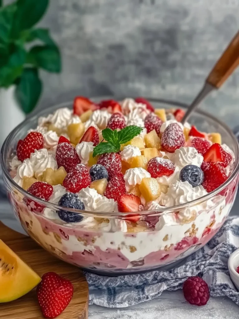 Strawberry Fruit Salad Casserole