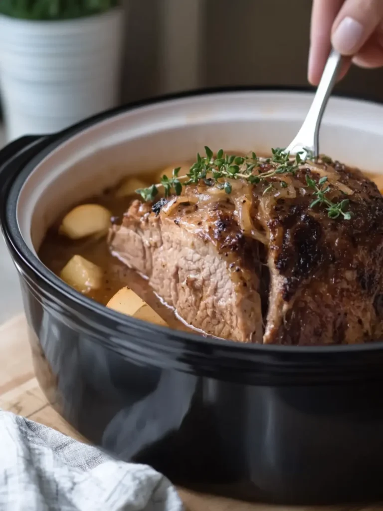 Slow Cooker Apple Cider Pork Roast: Tender & Irresistible! 3 Slow Cooker Apple Cider Pork Roast