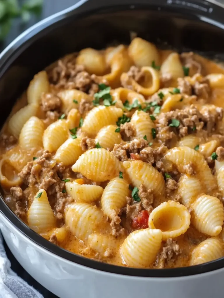 Crockpot Creamy Beef & Shells That'll Comfort Your Soul 4 Crockpot Creamy Beef & Shells