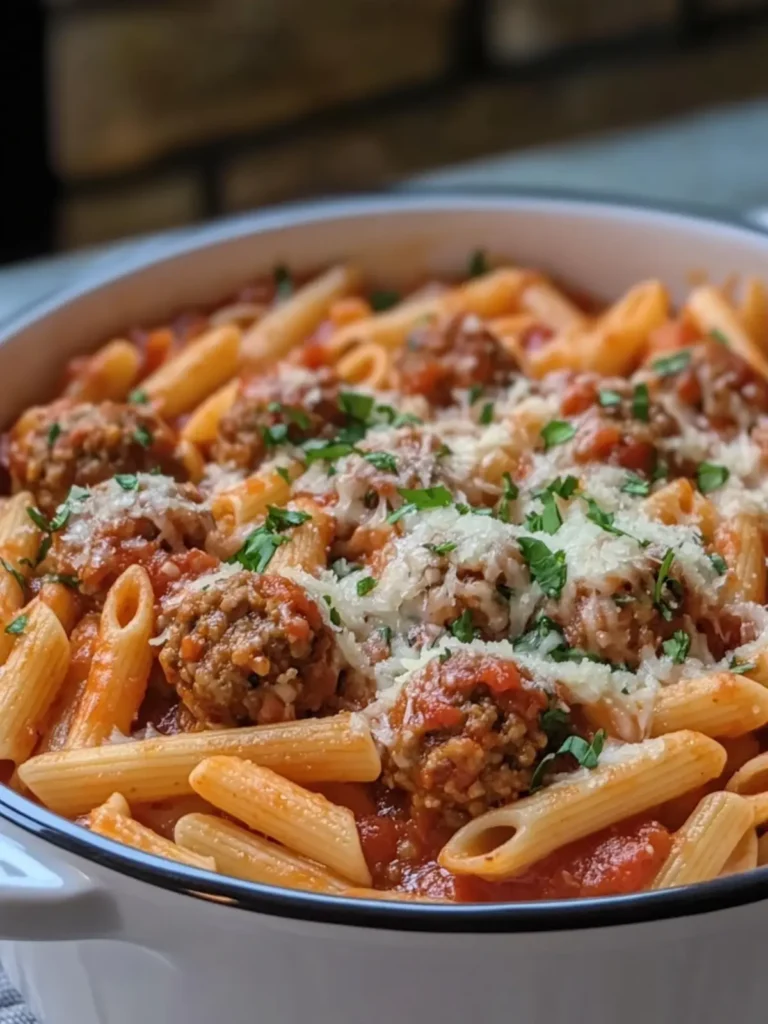 Easy Crockpot Meatball Penne That’s Perfect for Busy Nights 2 Easy Crockpot Meatball Penne