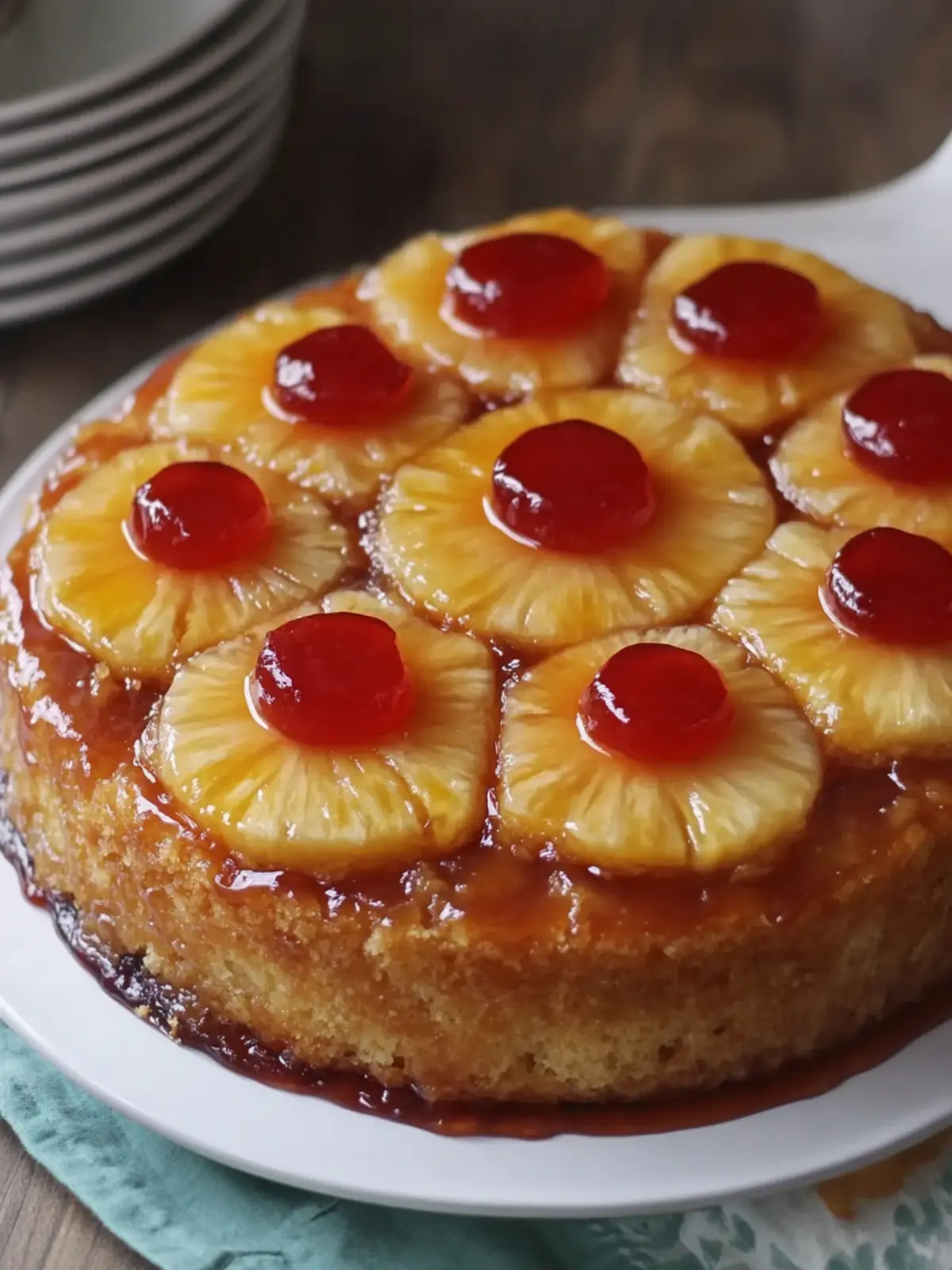 Pineapple Upside-Down Cake (Rectangle)