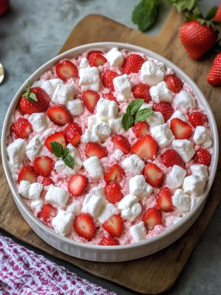 Delightful Strawberry Marshmallow Fluff Salad for Summer Fun 2 Strawberry Marshmallow Fluff Salad