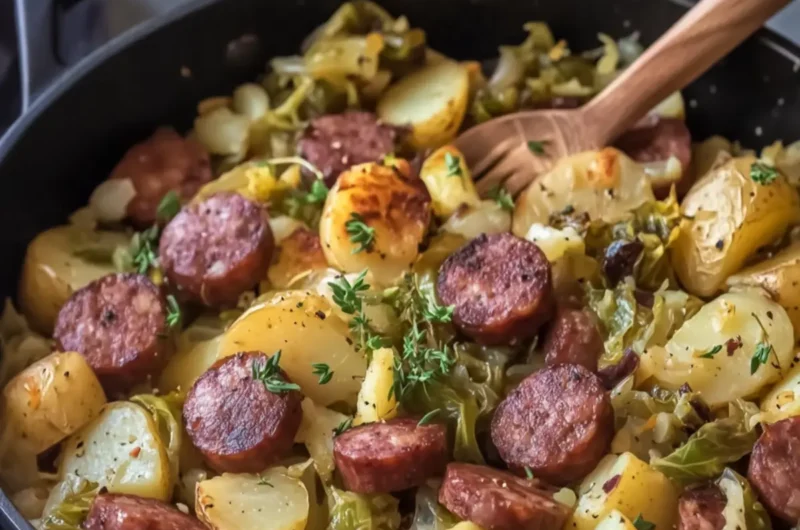 Smoked Sausage, Cabbage & Potato Skillet