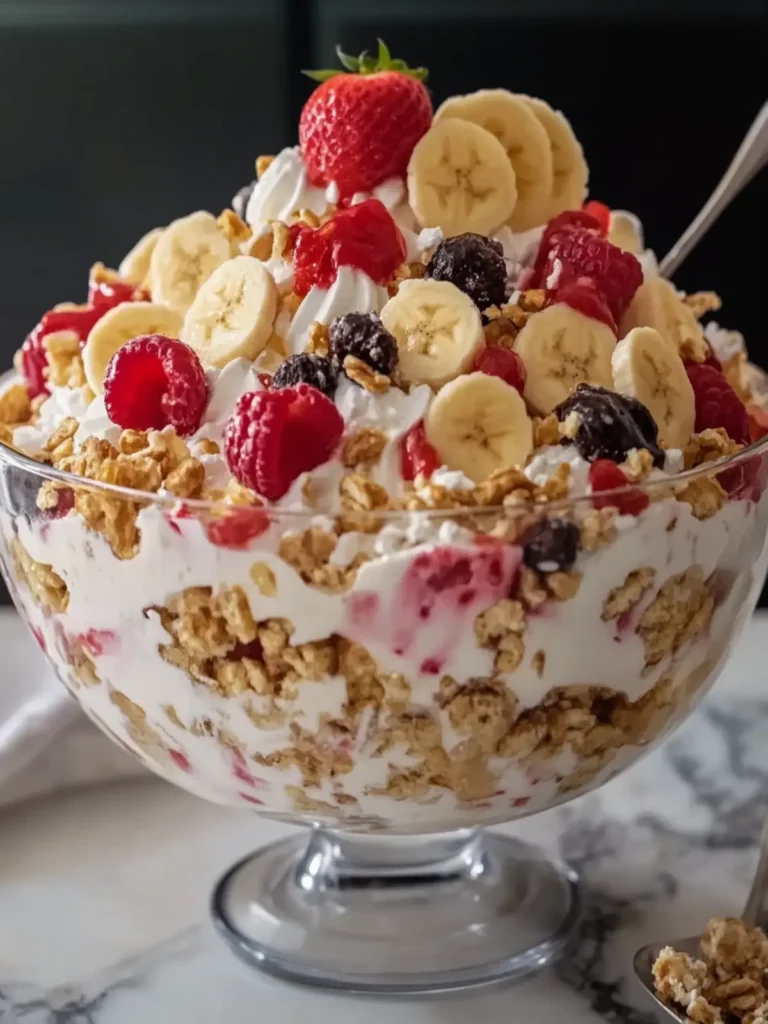 Banana Split Cheesecake Salad